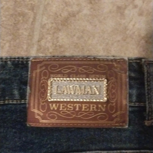 Vintage Lawman Western Studded Sim Fit Jeans Size 14 - Picture 7 of 12